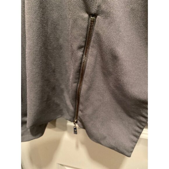 Belle by Kim Gravel 1X Charcoal Blazer | Zipper Detail, Fully Lined - Picture 3 of 5